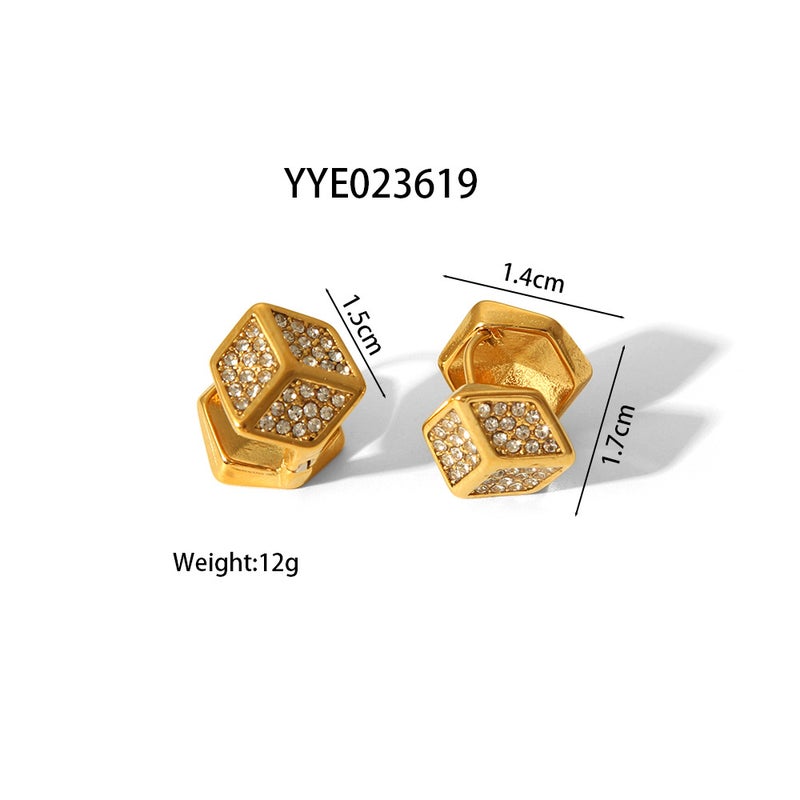 Ins New Hand-Polished Three-Dimensional Ear Clip Double-Sided Casting Stainless Steel Ear Buckle Ear Jewelry - Image 5